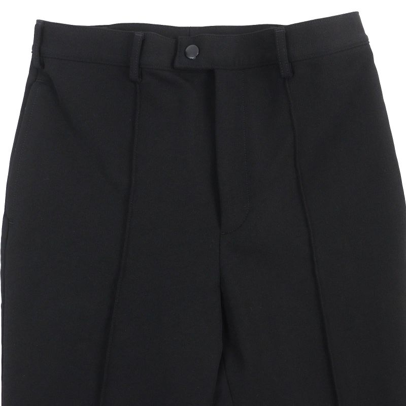 Prada 23AW Sph311 Technical Gabardine Center Stitching Long Pants Slacks Black