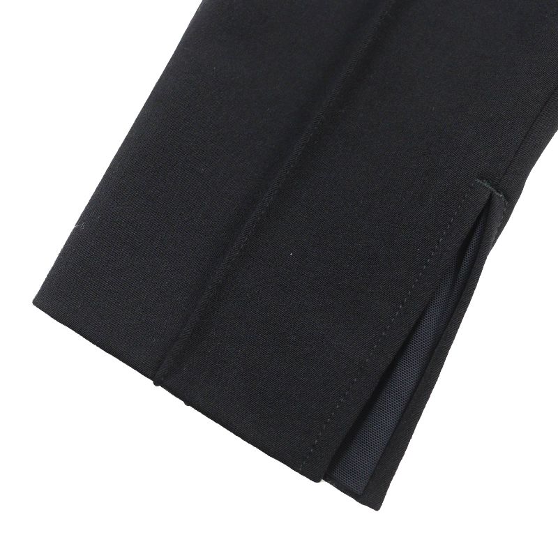 Prada 23AW Sph311 Technical Gabardine Center Stitching Long Pants Slacks Black