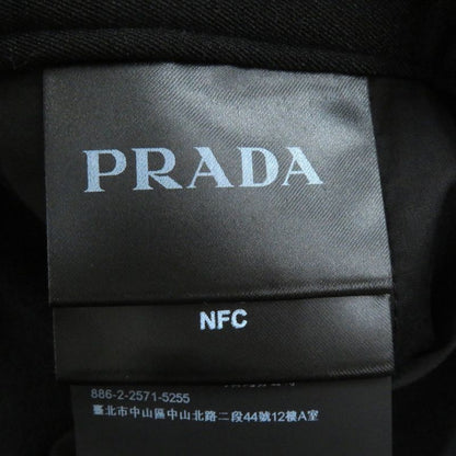 Prada 23AW Sph311 Technical Gabardine Center Stitching Long Pants Slacks Black