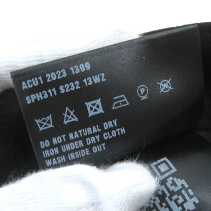 Prada 23AW Sph311 Technical Gabardine Center Stitching Long Pants Slacks Black