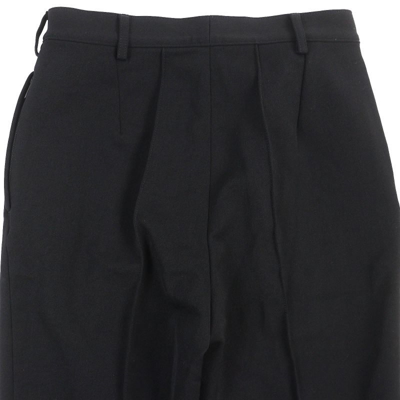 Prada 23AW Sph311 Technical Gabardine Center Stitching Long Pants Slacks Black