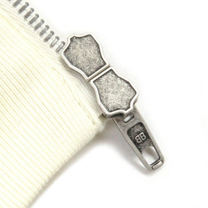 Balenciaga 23AW 768694 Unisex Hooded Boa Fleece Jacket Blouson Jacket Ivory 2