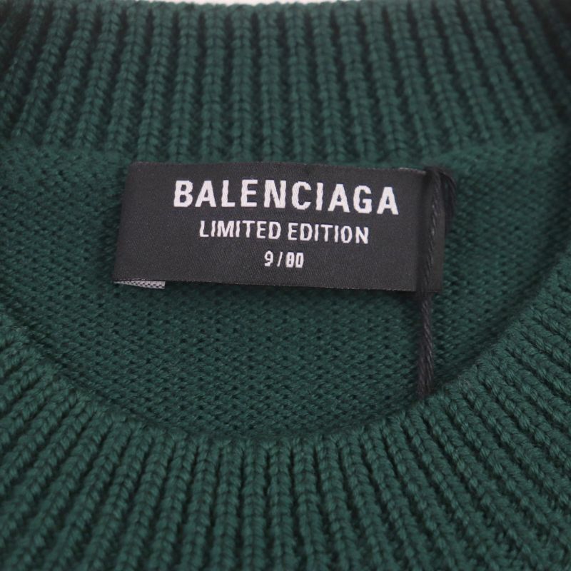 Balenciaga 22SS 682005 Limited Edition 9/80 Paris Logo Embroidery Crew Neck