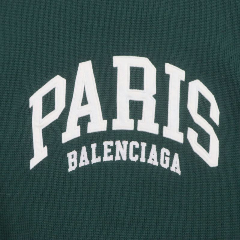 Balenciaga 22SS 682005 Limited Edition 9/80 Paris Logo Embroidery Crew Neck