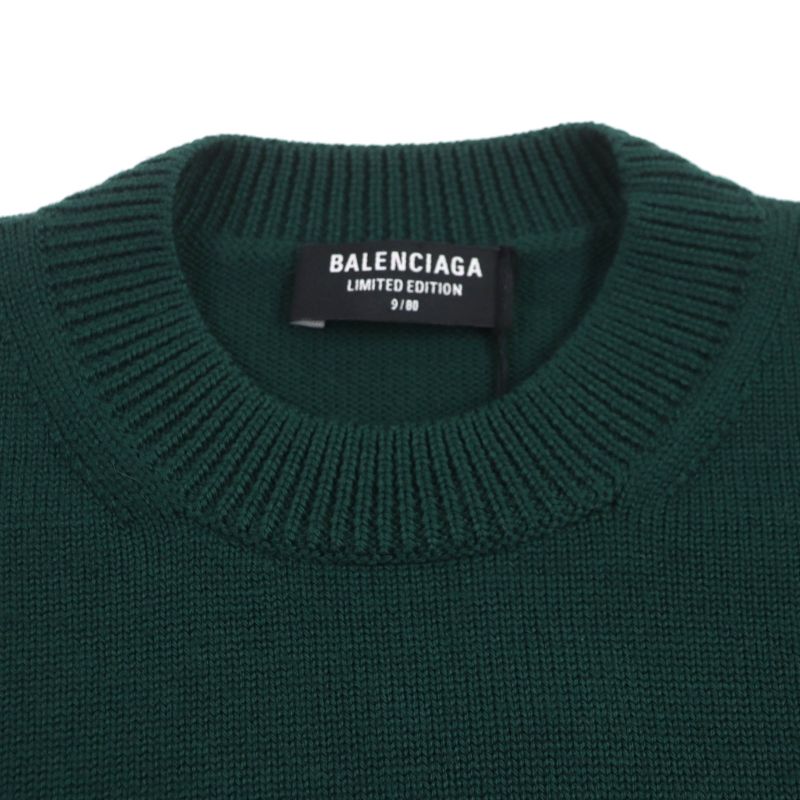 Balenciaga 22SS 682005 Limited Edition 9/80 Paris Logo Embroidery Crew Neck