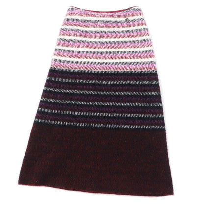 CHANEL 2023 P75769 Cashmere Virgin Wool Long Length Knitted Skirt With Coco