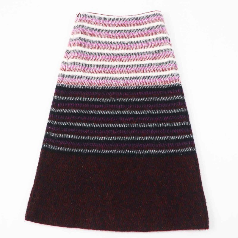 CHANEL 2023 P75769 Cashmere Virgin Wool Long Length Knitted Skirt With Coco