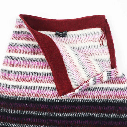 CHANEL 2023 P75769 Cashmere Virgin Wool Long Length Knitted Skirt With Coco