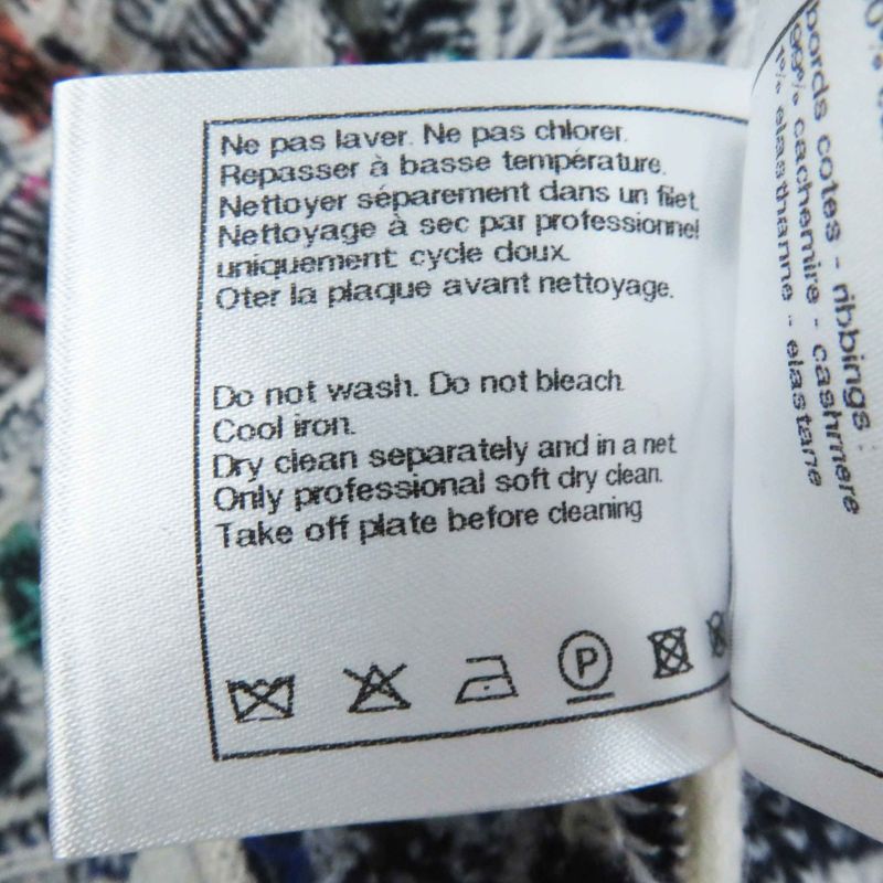 CHANEL P71599 Logo All Over 100% Cashmere Coco Mark With Stones Long Sleeves