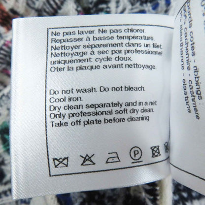 CHANEL P71599 Logo All Over 100% Cashmere Coco Mark With Stones Long Sleeves