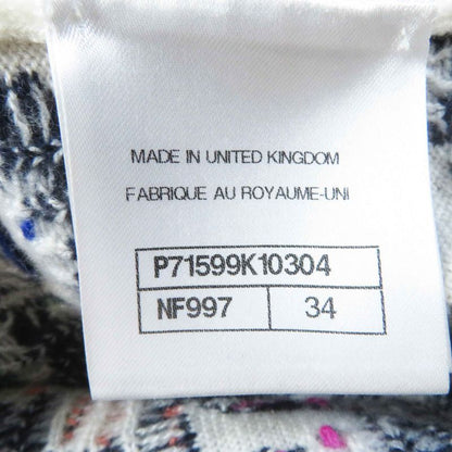 CHANEL P71599 Logo All Over 100% Cashmere Coco Mark With Stones Long Sleeves