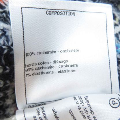 CHANEL P71599 Logo All Over 100% Cashmere Coco Mark With Stones Long Sleeves