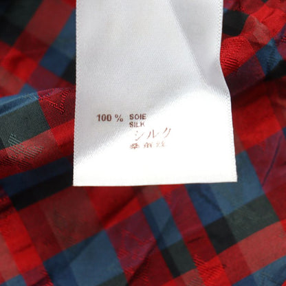 Louis Vuitton 17SS H4sh10snp 100% Silk LV & Flowers Masai Check LV Logo Button