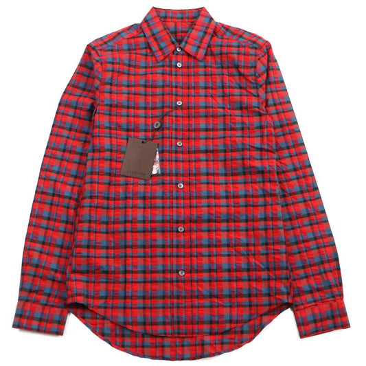 Louis Vuitton 17SS H4sh10snp 100% Silk LV & Flowers Masai Check LV Logo Button