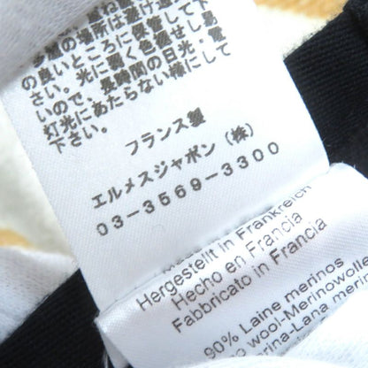 Hermes Camaille Wool Cashmere Checked Serie Button Reversible Poncho Navy Beige