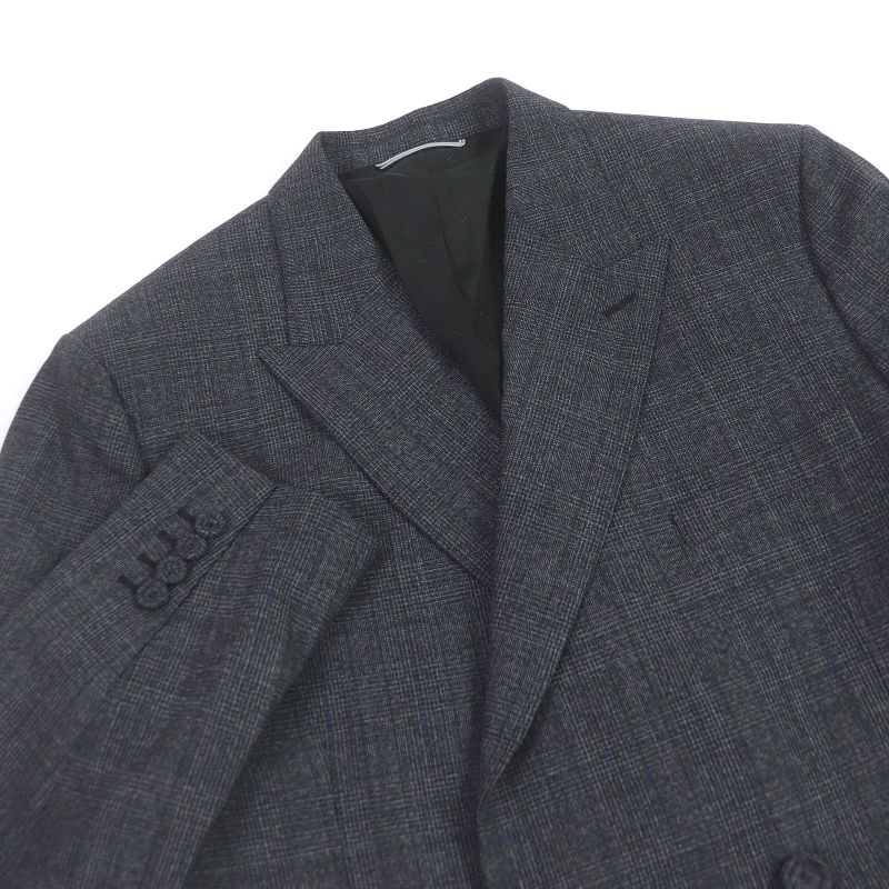 DIOR Homme 2020 023c261c5633 Wool Peaked Lapel Double Breasted Jacket Navy 52