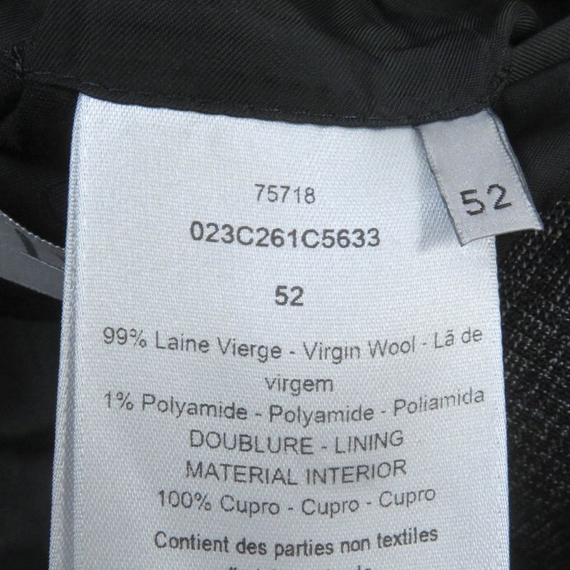 DIOR Homme 2020 023c261c5633 Wool Peaked Lapel Double Breasted Jacket Navy 52