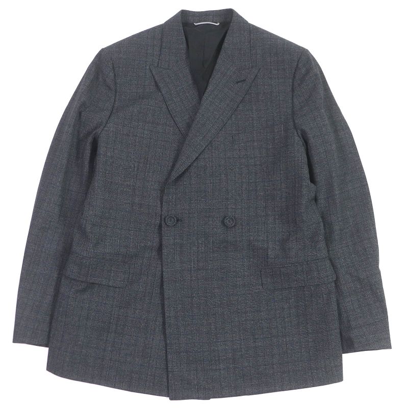 DIOR Homme 2020 023c261c5633 Wool Peaked Lapel Double Breasted Jacket Navy 52