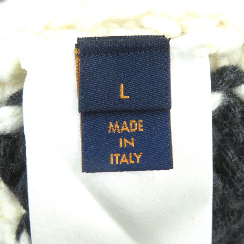 Louis Vuitton 2021 LV Flame Intarsia 100% Wool Long Sleeve Knit Sweater With