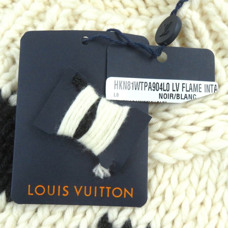 Louis Vuitton 2021 LV Flame Intarsia 100% Wool Long Sleeve Knit Sweater With