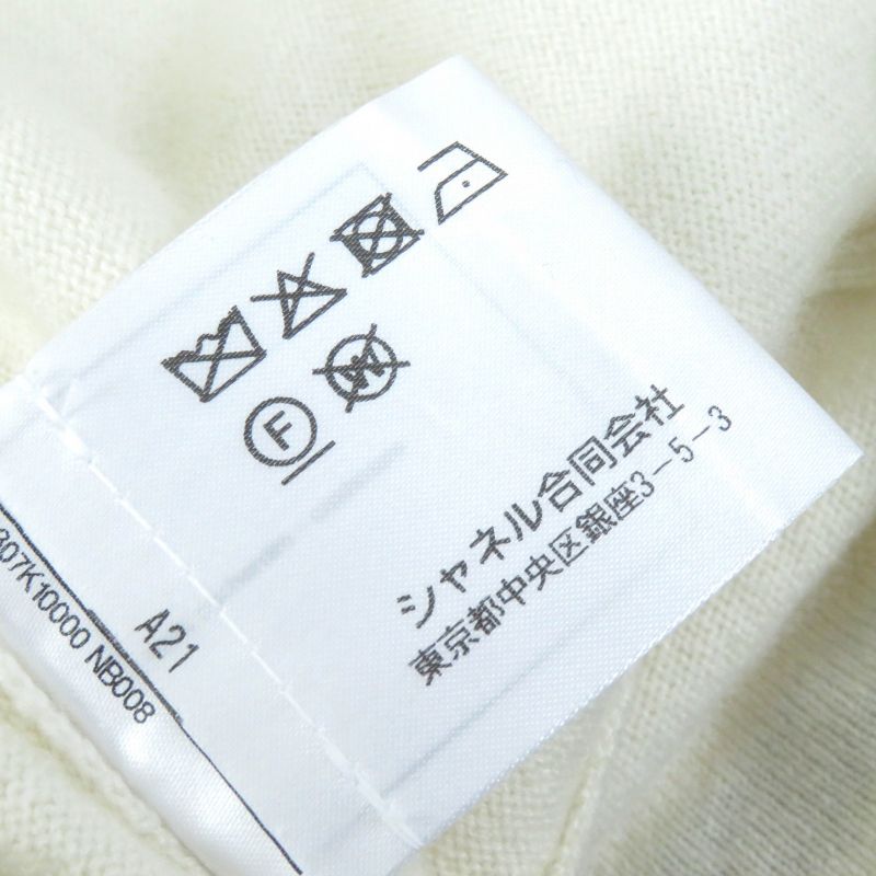 CHANEL P70307k10000 No5 100% Cashmere Coco Mark Point Crew Neck Octavo Sleeve