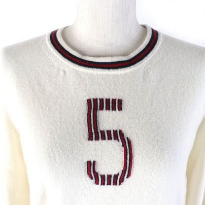 CHANEL P70307k10000 No5 100% Cashmere Coco Mark Point Crew Neck Octavo Sleeve