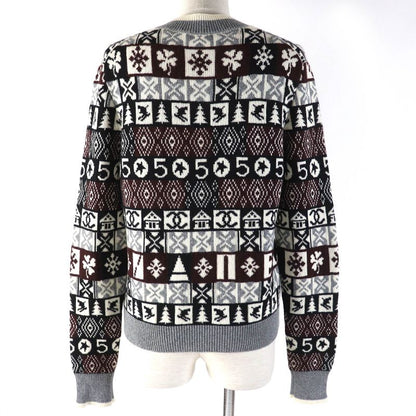 CHANEL P62167k47783 100% Cashmere Cocomark And Snowflake Buttons Snowflake