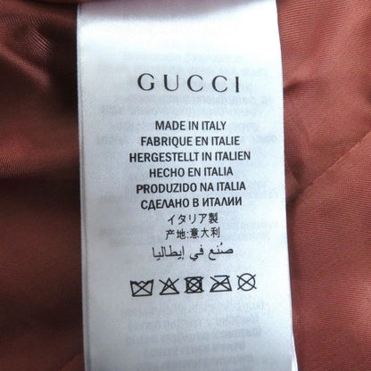 Gucci 502674 Lamb Leather Pearl Logo Quilted Rider's Jacket Blouson Black 38