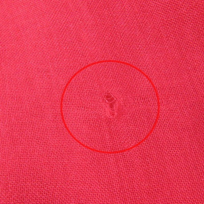 CHANEL Cashmere Blend Coco Mark Embroidered Fringed Large Scarf Shawl Red