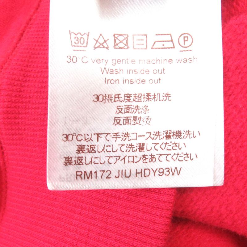Louis Vuitton Supreme Hdy93w Monogram Logo Embroidery Sweatshirt Red M Made In