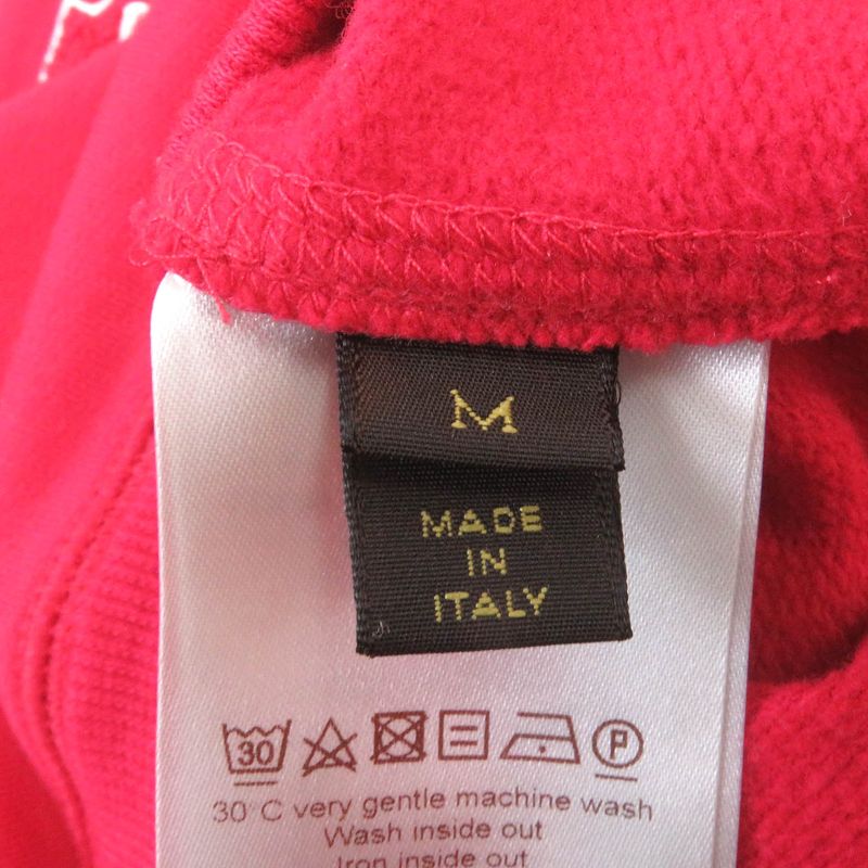 Louis Vuitton Supreme Hdy93w Monogram Logo Embroidery Sweatshirt Red M Made In