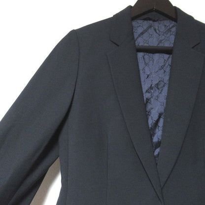 Gucci Tom Ford Period Tailored Jacket + Wrap Skirt Suit Setup Size 42/40 Black