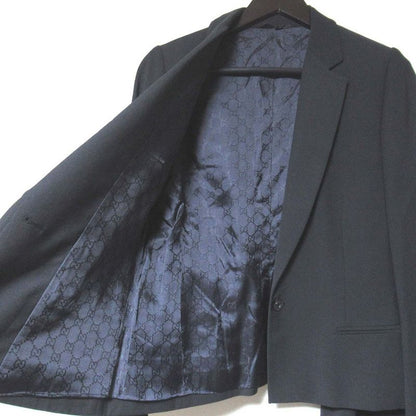 Gucci Tom Ford Period Tailored Jacket + Wrap Skirt Suit Setup Size 42/40 Black