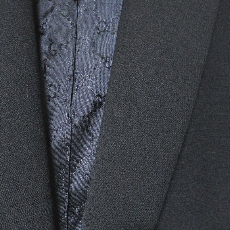 Gucci Tom Ford Period Tailored Jacket + Wrap Skirt Suit Setup Size 42/40 Black