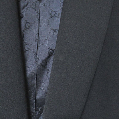 Gucci Tom Ford Period Tailored Jacket + Wrap Skirt Suit Setup Size 42/40 Black