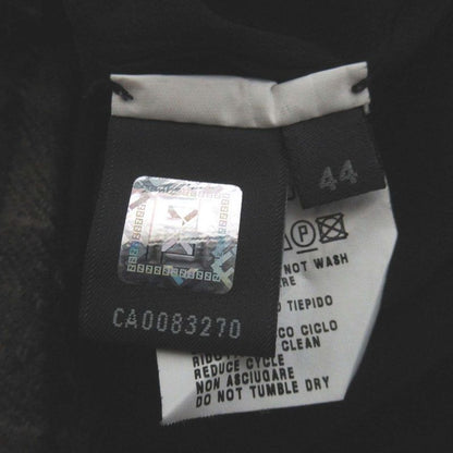 Fendi Checkered Knee-Length Box Pleated Skirt Size 44 Brown and Black Ladies