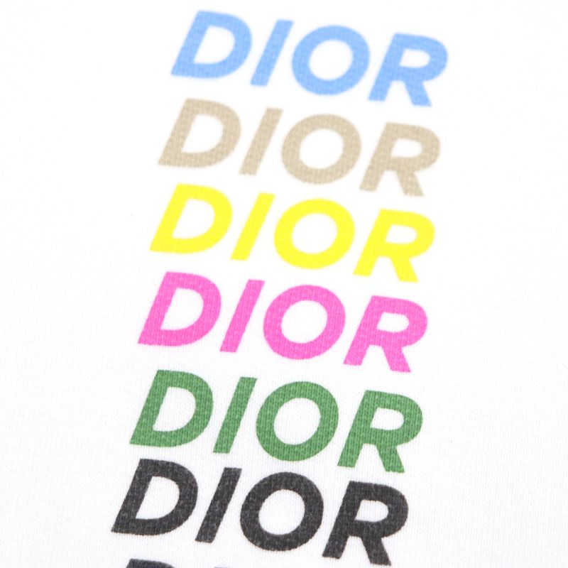 DIOR Homme 24SS 413j646a0531 Cotton Multi Logo Oversized Pullover Hoodie White