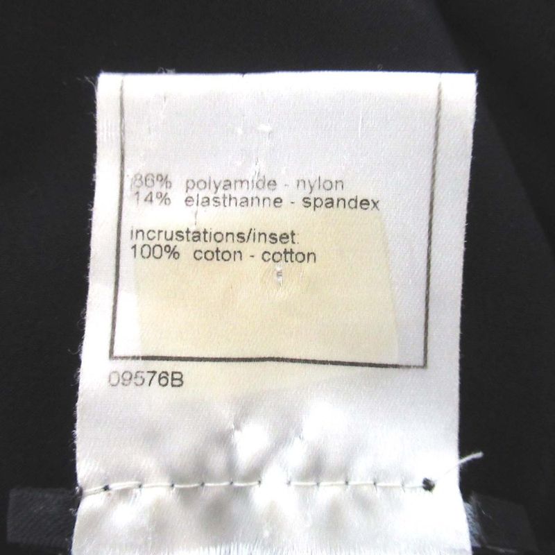 00c Chanel Vintage Pile Cutout Knee Length Sleeveless Dress Size 42 Black