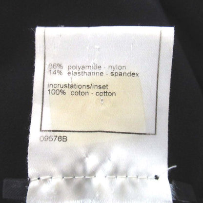 00c Chanel Vintage Pile Cutout Knee Length Sleeveless Dress Size 42 Black