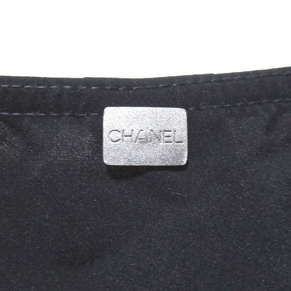 00c Chanel Vintage Pile Cutout Knee Length Sleeveless Dress Size 42 Black