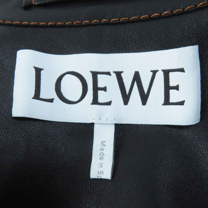 LOEWE S359330xbu Lambskin Turn-up Jacket With Logo Buttons Black Approx M With