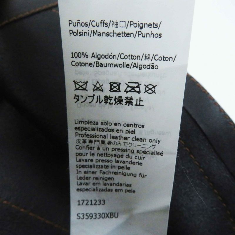 LOEWE S359330xbu Lambskin Turn-up Jacket With Logo Buttons Black Approx M With