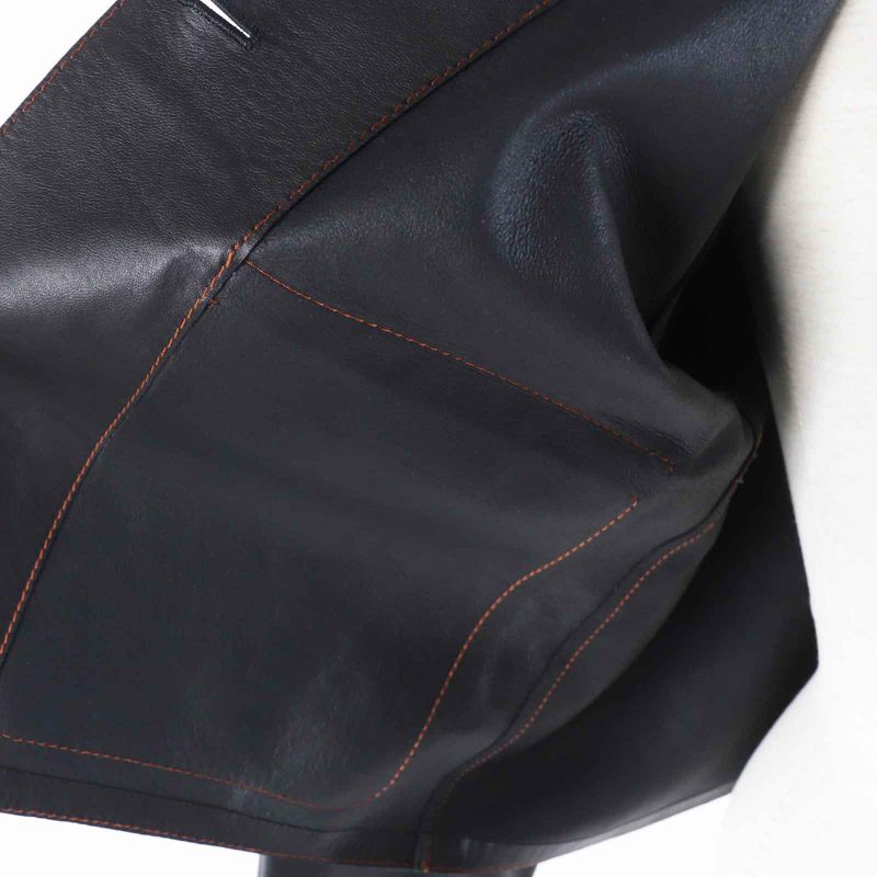 LOEWE S359330xbu Lambskin Turn-up Jacket With Logo Buttons Black Approx M With