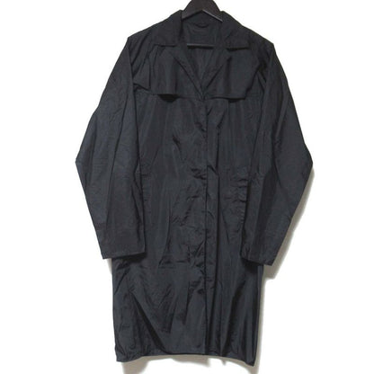 Prada Packable Nylon Stencil Collar Coat Size S Black Ladies Used