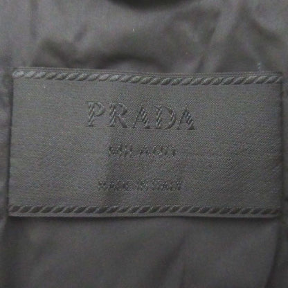 Prada Packable Nylon Stencil Collar Coat Size S Black Ladies Used