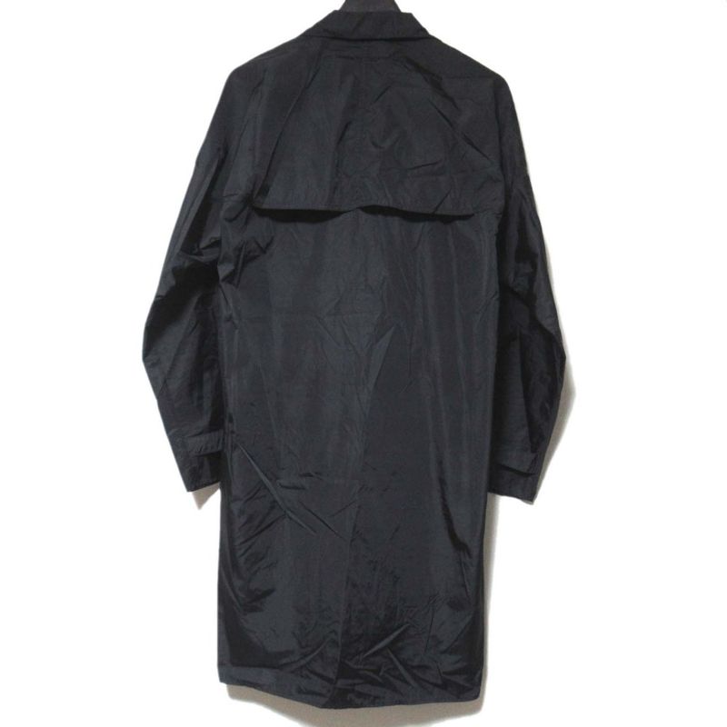 Prada Packable Nylon Stencil Collar Coat Size S Black Ladies Used