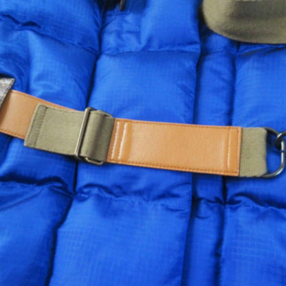 Louis Vuitton 23SS Belted Lined Monogram Down Jacket Blue 34 Hanger Made In