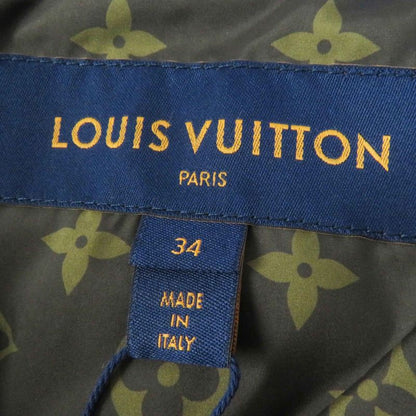 Louis Vuitton 23SS Belted Lined Monogram Down Jacket Blue 34 Hanger Made In