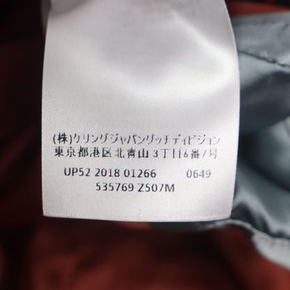 Gucci 535769 GG Diamond Wool Coat 100% Wool Long Double Chester Coat Black Red