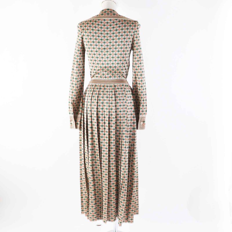 Gucci 21SS 632923 Viscose RAME Dress Waist Belt Maxi Dress/dress Multi XS Made